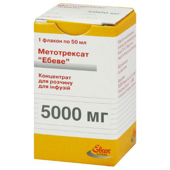 Метотресат Эбеве концентрат для раствора для инфузий 100мг/мл 50мл(5000) флакон №1